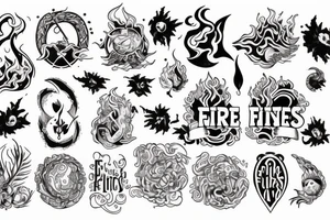 Best friends, fire and water tattoo idea