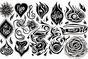Best friends, fire and water tattoo idea