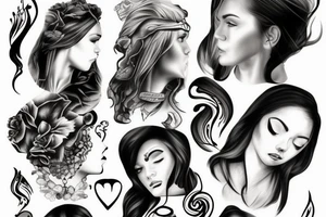 sisters with fire and ice tattoo idea