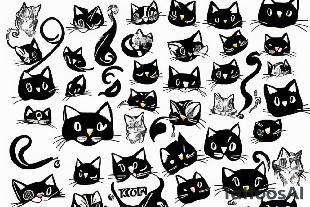 cat in a suit tattoo idea