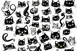cat in a suit tattoo idea