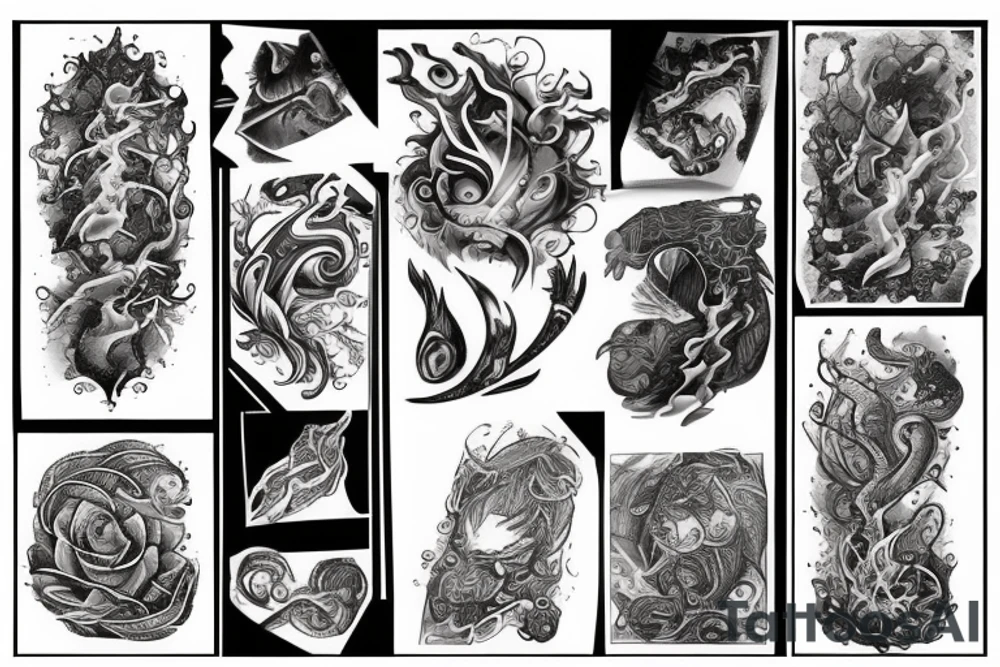 Fire and ice tattoo idea