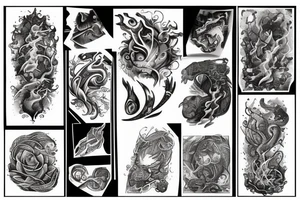 Fire and ice tattoo idea