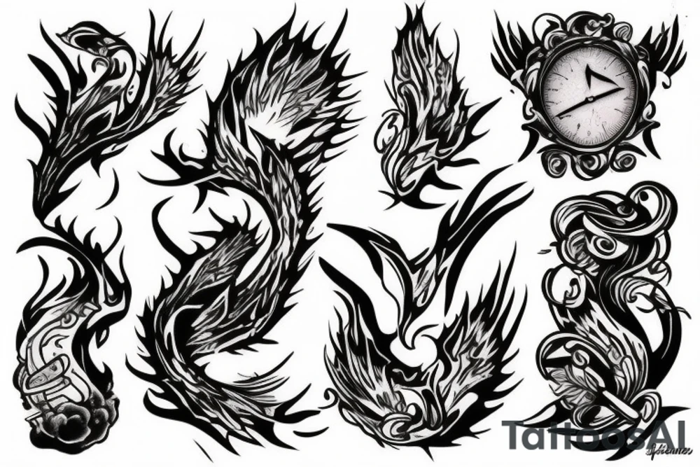 Fire, ice tattoo idea
