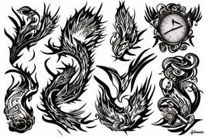Fire, ice tattoo idea