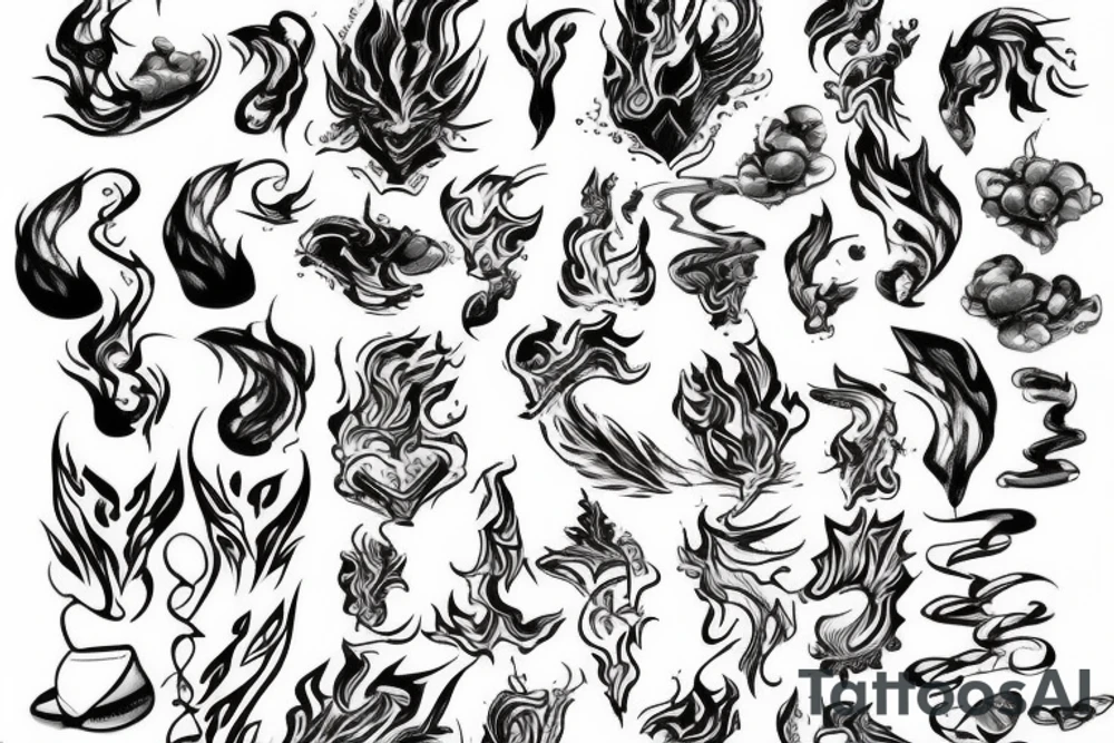 Fire with ice tattoo idea
