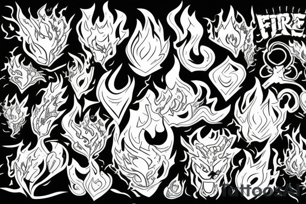 Fire with ice with friends tattoo idea