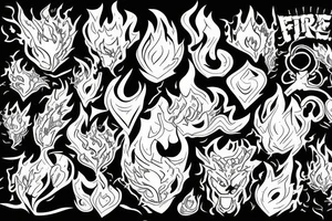 Fire with ice with friends tattoo idea