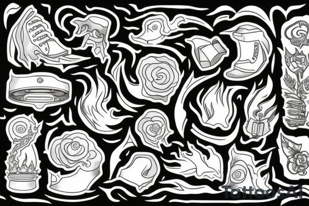 Fire with ice with friends tattoo idea