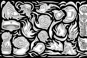 Fire with ice with friends tattoo idea