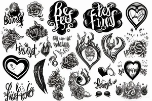 Best friends with fire tattoo idea