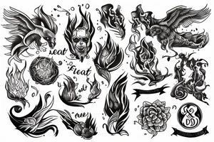 Best friends with fire tattoo idea