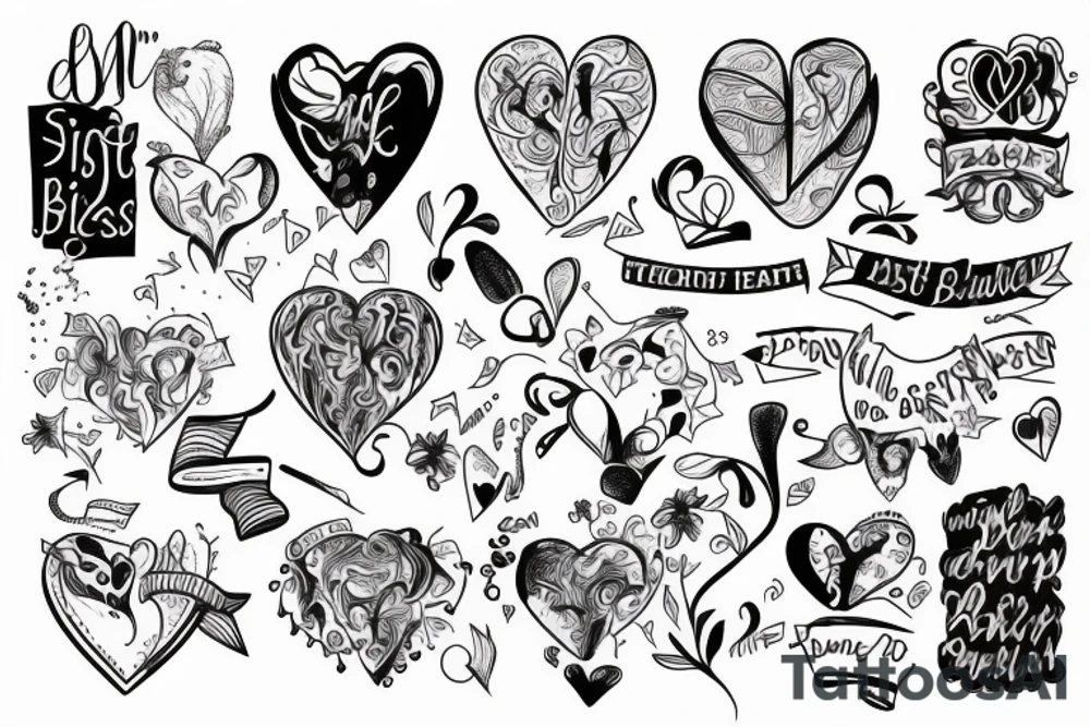 Best friends with heart tattoo idea
