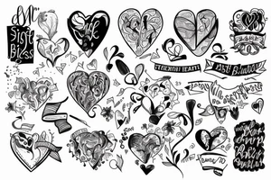Best friends with heart tattoo idea