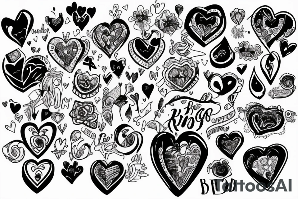 Best friends with heart tattoo idea