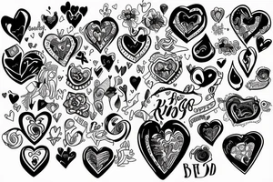 Best friends with heart tattoo idea