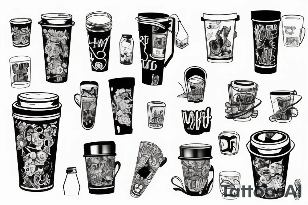 Refill cup tattoo idea