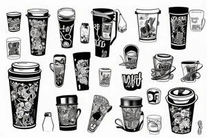 Refill cup tattoo idea
