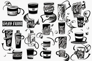 Refill cup tattoo idea
