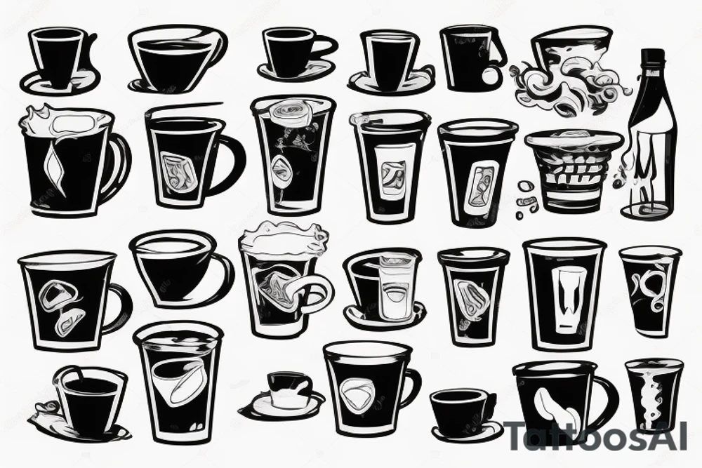 Refill water cup tattoo idea