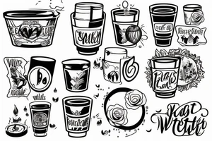 Refill water cup tattoo idea