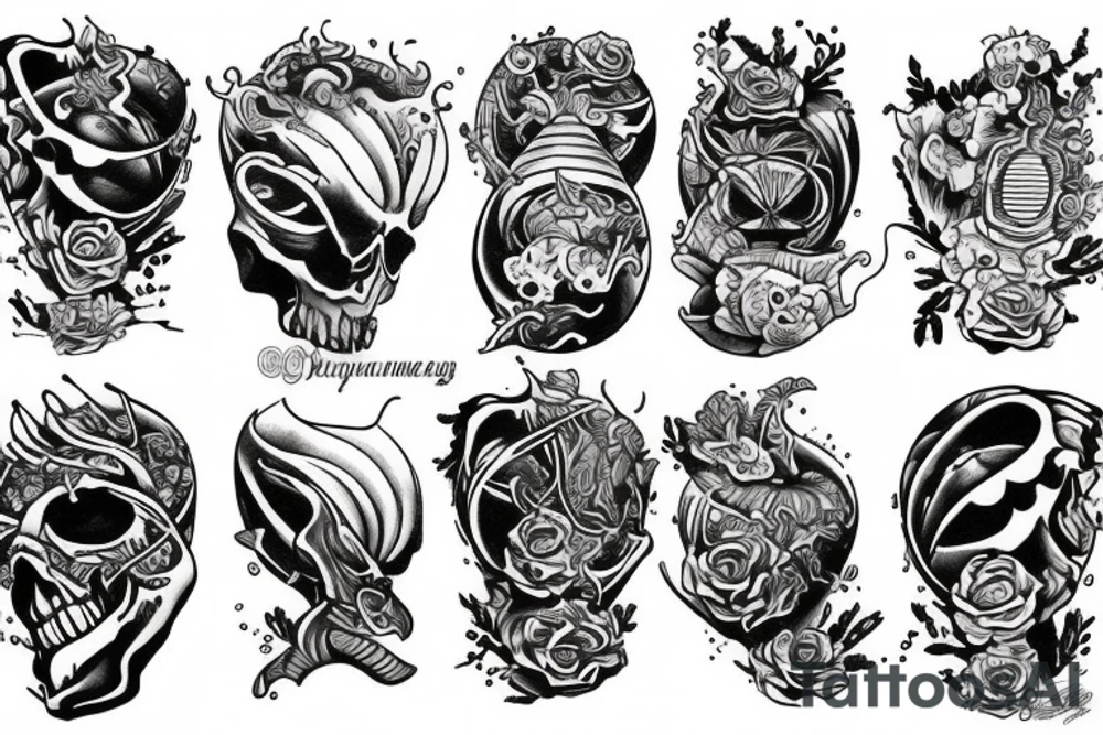 Ocean mountain tattoo idea