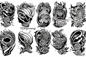 Ocean mountain tattoo idea
