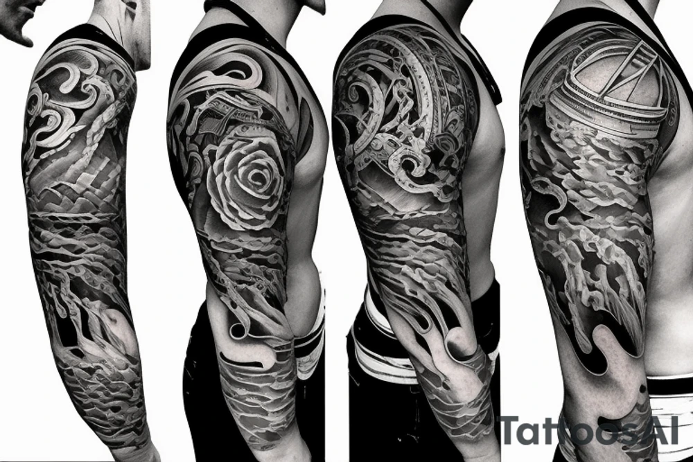 Land and sea tattoo idea