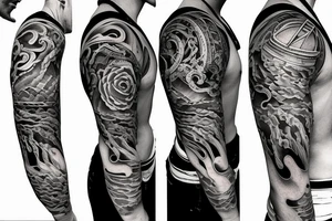 Land and sea tattoo idea