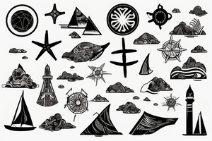 Land and sea tattoo idea