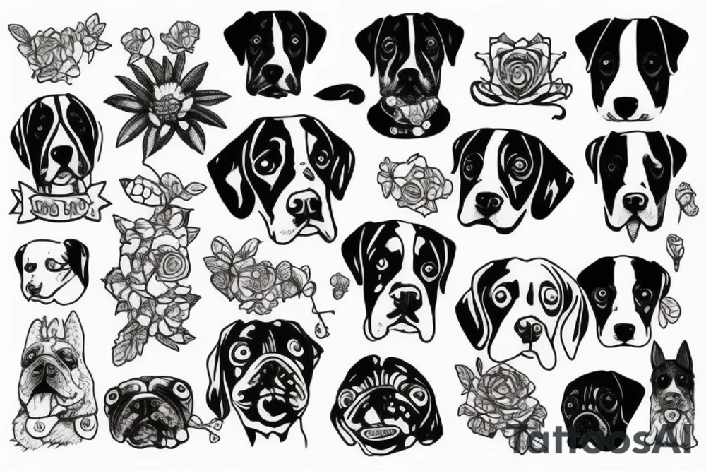 a dog tattoo idea