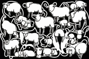 full body sheep tattoo idea