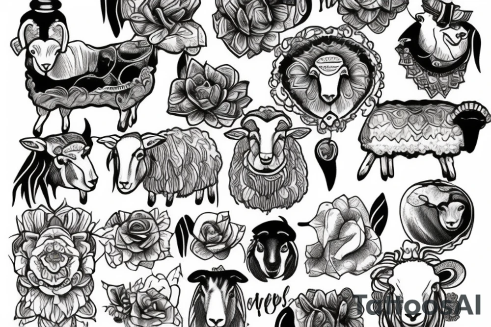 sheep tattoo idea