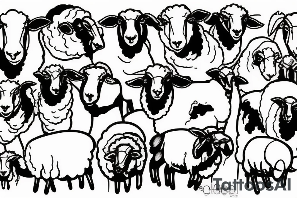 sheep tattoo idea