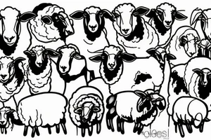 sheep tattoo idea
