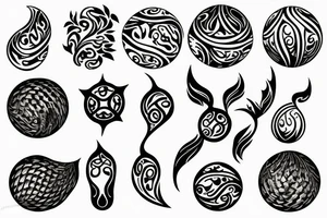 a ball on fire tattoo idea