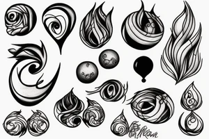 a ball on fire tattoo idea