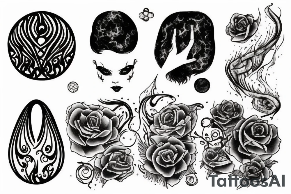 a ball on fire tattoo idea