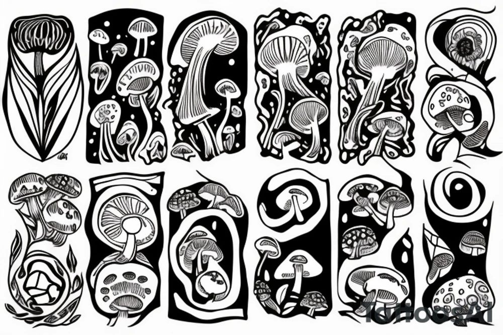 mushroom tattoo idea