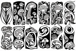 mushroom tattoo idea