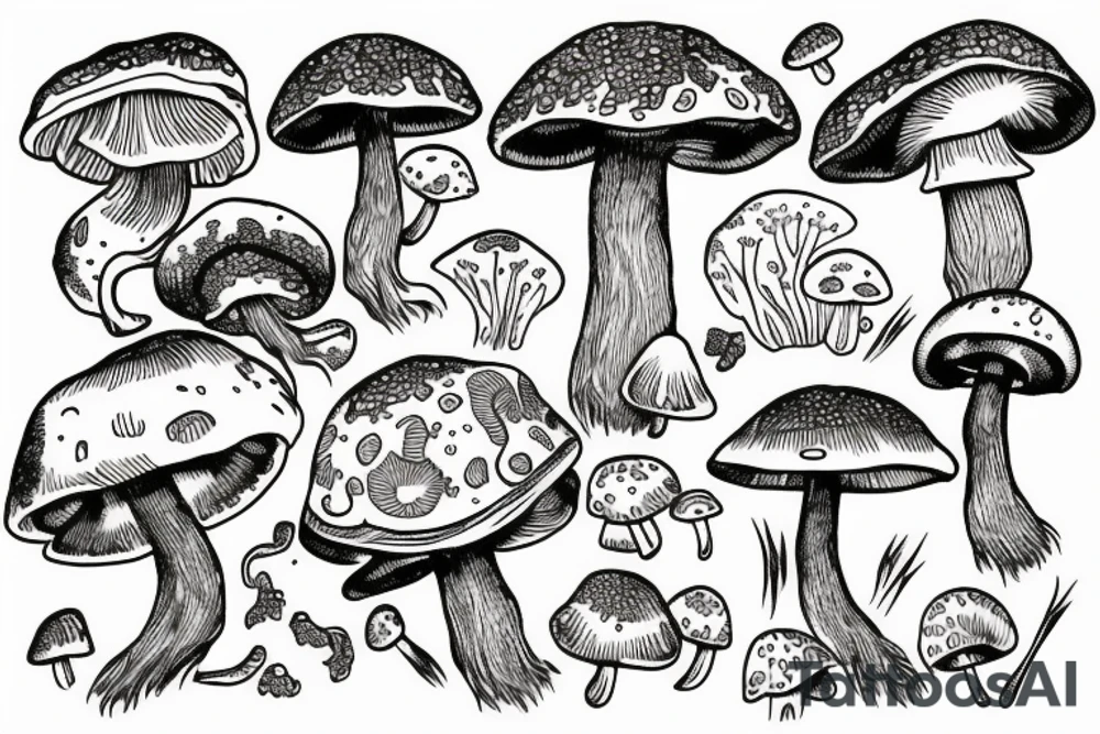 mushroom tattoo idea