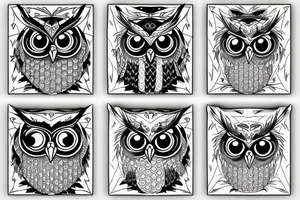 Scary owl tattoo idea