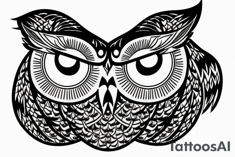 Fierce owl tattoo idea