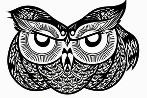 Fierce owl tattoo idea