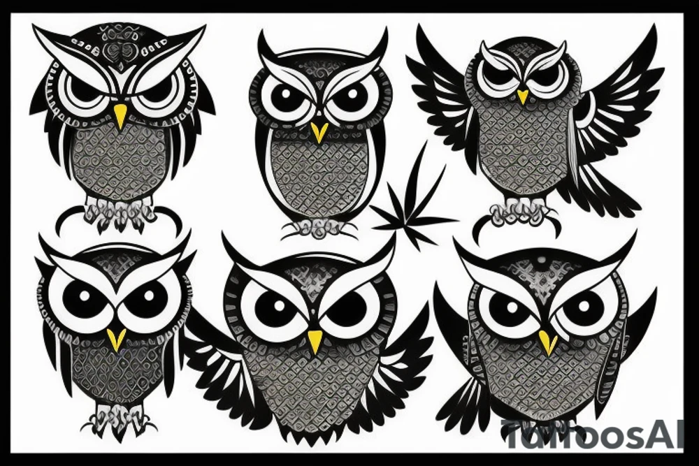 Fierce owl tattoo idea