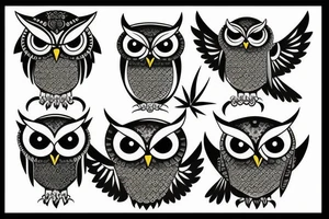Fierce owl tattoo idea