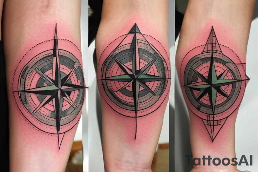 Compass that has the coordinates 40.829864 , -73.817485. Also incorporate a small cardinal somewhere in it that has a little red to make it pop tattoo idea