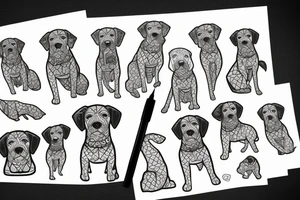 lagotto dog tattoo idea