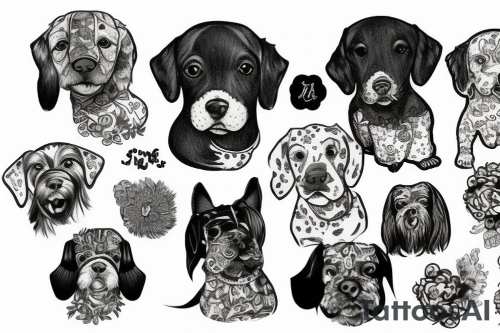 lagotto dog tattoo idea