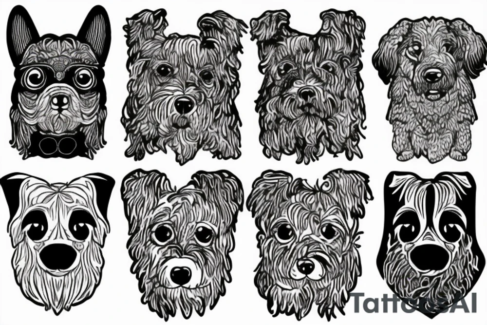 lagotto dog tattoo idea